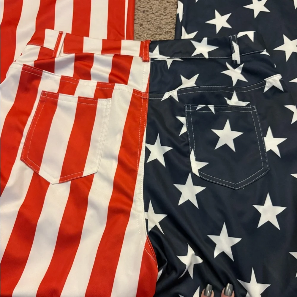 Women's Patriotic Stars and Stripes Pants - Picture 4 of 6